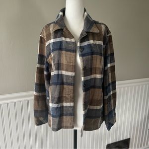 Vintage plaid light weight jacket